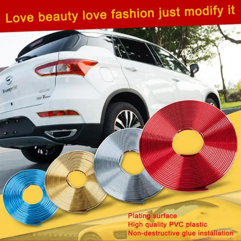 

Car Wheel Decorative Strips Wheel Stickers Car Modified Wheel Protection Ring Modified Plating Decorative Strip