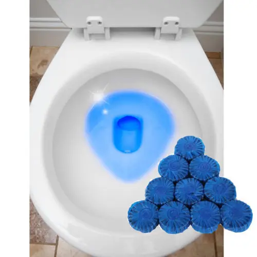 

10 Pack Automatic Toilet Bowl Cleaner Tablets Clean Scent Tank Flush Blocks Blue