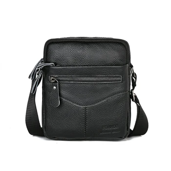 

New Business Genuine Cowhide Leather Shoulder Bag Small Messenger Bags Men Travel Crossbody Bag Handbags Popular Men Bag Flap