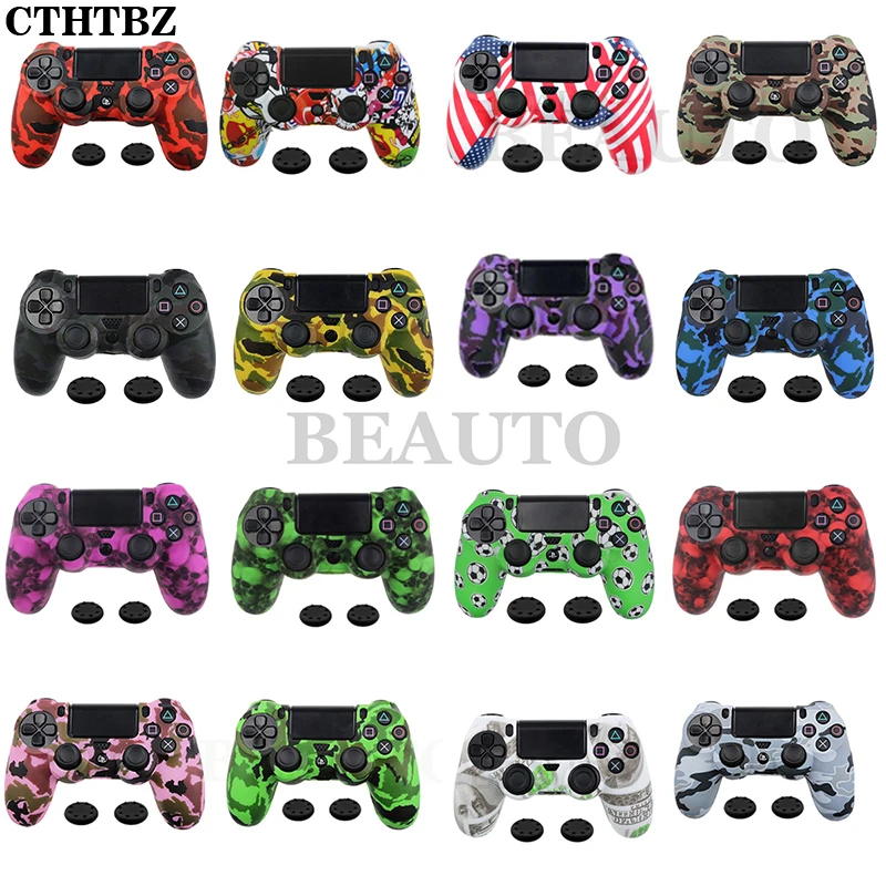 

High Quality Camo Silicone Rubber Cover Case Skin Grip Cap Protective for Sony PS4 Slim Pro Game Controller