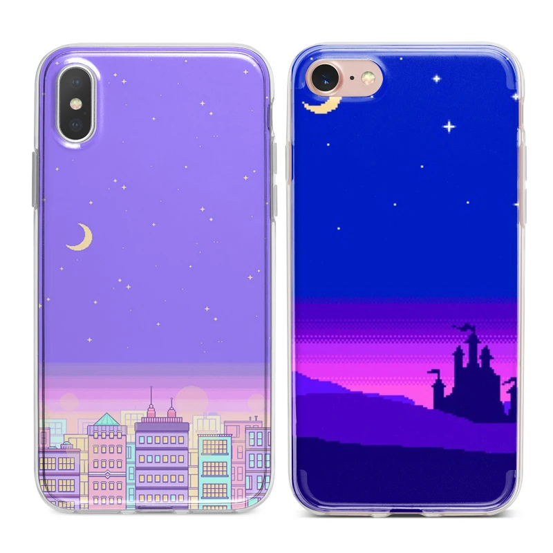 Art Pixel Aesthetic Fundas Soft TPU Silicone Phone Case