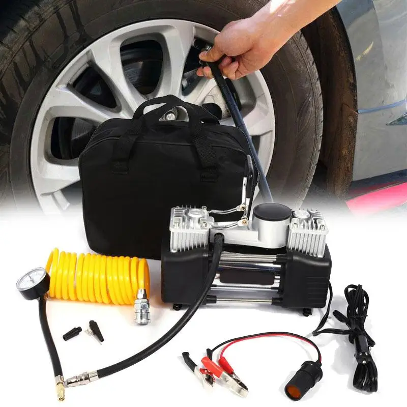 Oversea Tire Inflator 12V Portable Mini Air Compressor 150PSI Car Tyre Kit Pressure Pump | Автомобили и мотоциклы