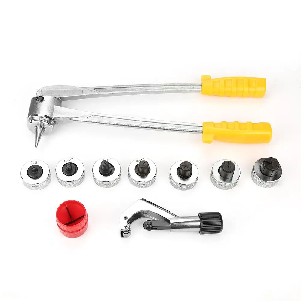 

CT-100 Manual Pipe Flaring Expander Tool Hydraulic Copper Heads Tube Swaging Kit