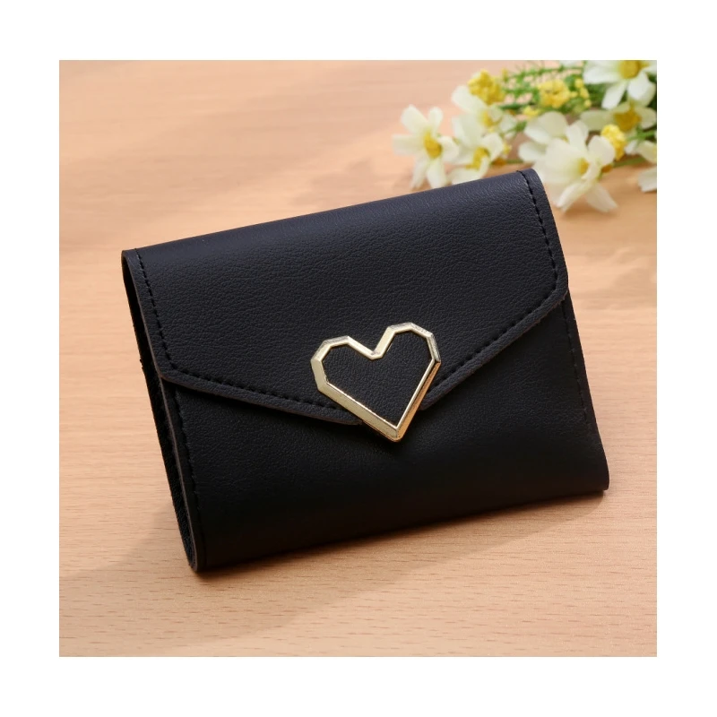 

Short Women's Wallet Love Pattern 3 Fold Wallet Card Pack Coin Purse Change Mini Wallet
