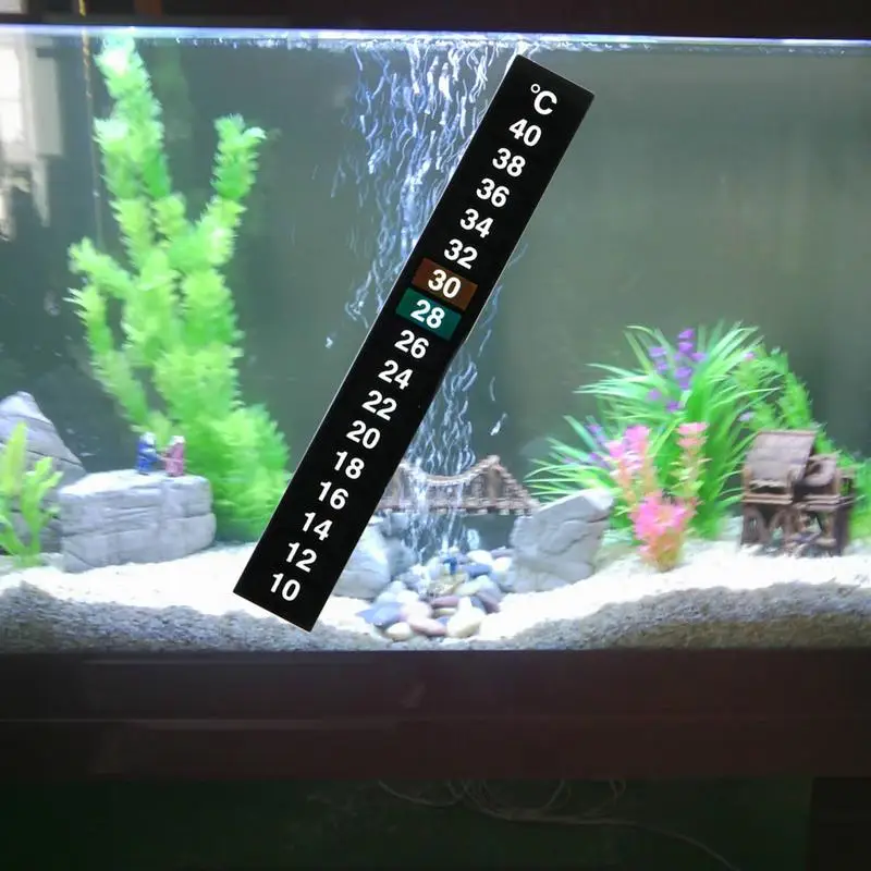 

1pcs Aquarium Fish Tank Dual Scale Liquid Thermometer Temperature Sticker Stick-on Fahrenheit Digital LCD Adhesive Strip Sticky
