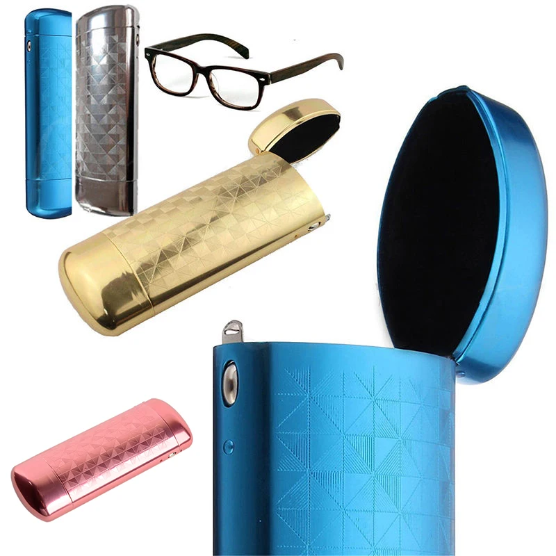 

Mayitr Hard Metal Glasses Case Aluminum Lattice Glasses Case Capsule Flip Top Eyeglasses Case For Glasses Storage Tools