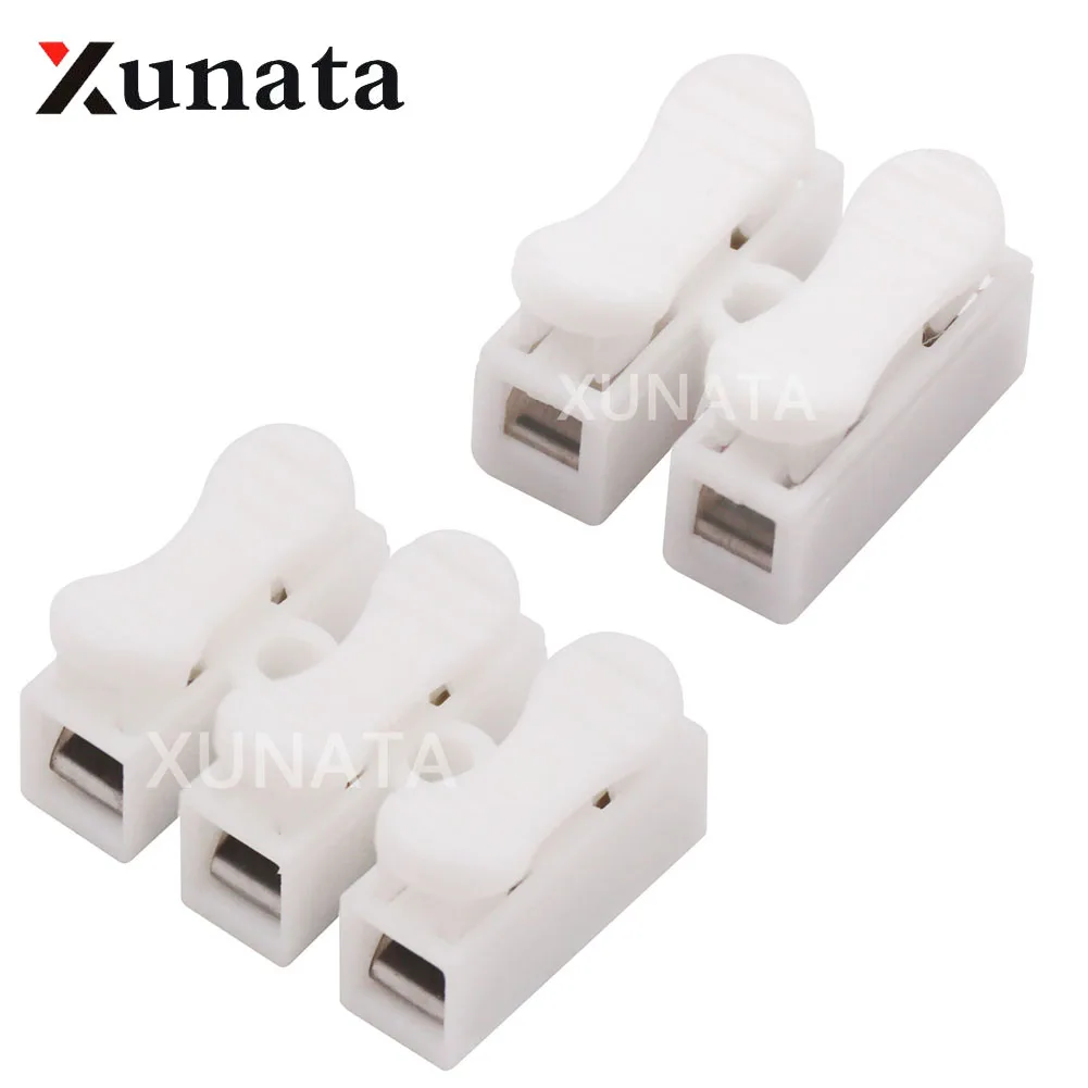 

10Pcs DC5-24V 2Pin 3Pin Spring Connector Cable Clips Wire Cable Connector Quick Splice Lock Wire Terminals For LED Light Strip