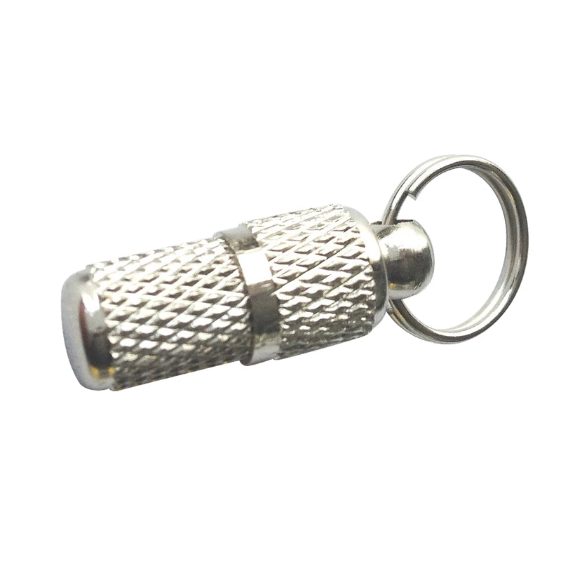 

Silver Pet ID Barrel Tag Address Label Tube