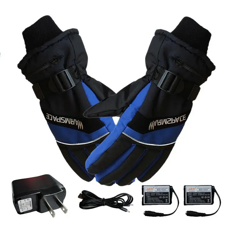 Зимние USB грелки для рук, электрические тепловые перчатки, перезаряжаемая батарея, перчатки с подогревом, перчатки для велоспорта, мотоцикла, велосипеда, лыжные перчатки унисекс