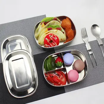 

500ML 304 Stainless Steel Square Lunch Box with Buckle Leak-Proof Food Container Bento Box Lunchbox for Student Office Lady