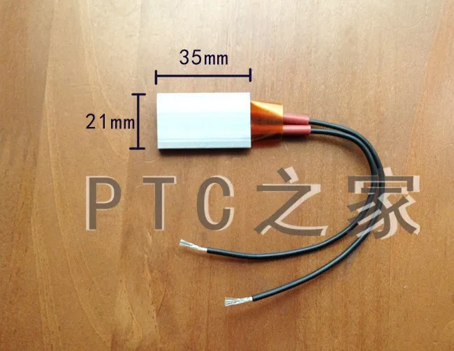 

300pcs constant temperature PTC heater with shell AC DC 12V 120C 35*21mm
