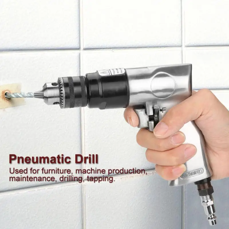 

3/8 inch Air Drill 1700rpm High-speed Pneumatic Drill Reversible Rotation Air Drill Tool Pneumatic Drilling Tool