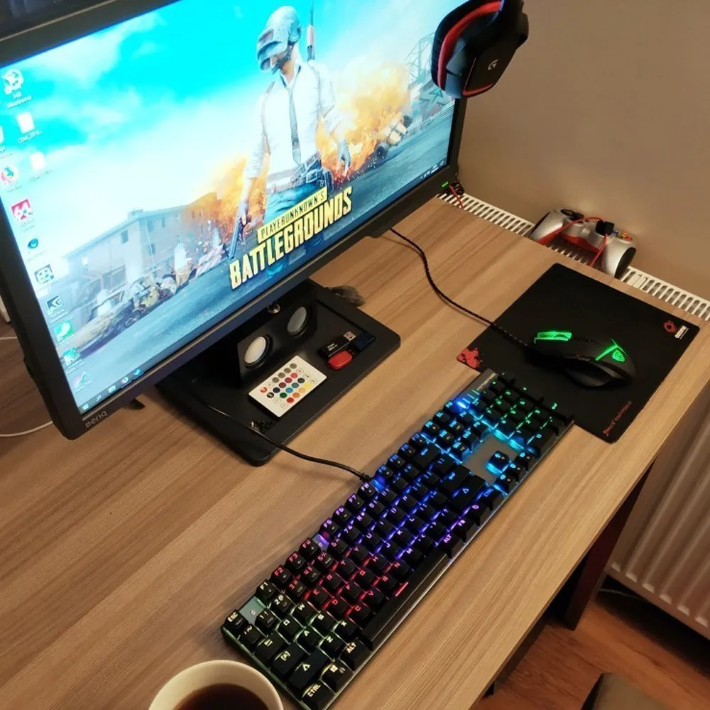 Motospeed CK104 Проводная Механическая клавиатура 104 клавиши английская игровая RGB