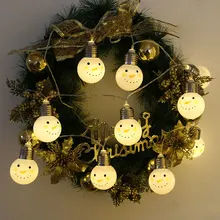 3 м/20 светодиодный s Снеговик Рождественские Светодиодный свет шнура рождественской елки в сказочном стиле украшения гирлянды светодиодные лампы для вечерние праздничные Батарея приведенный в действие