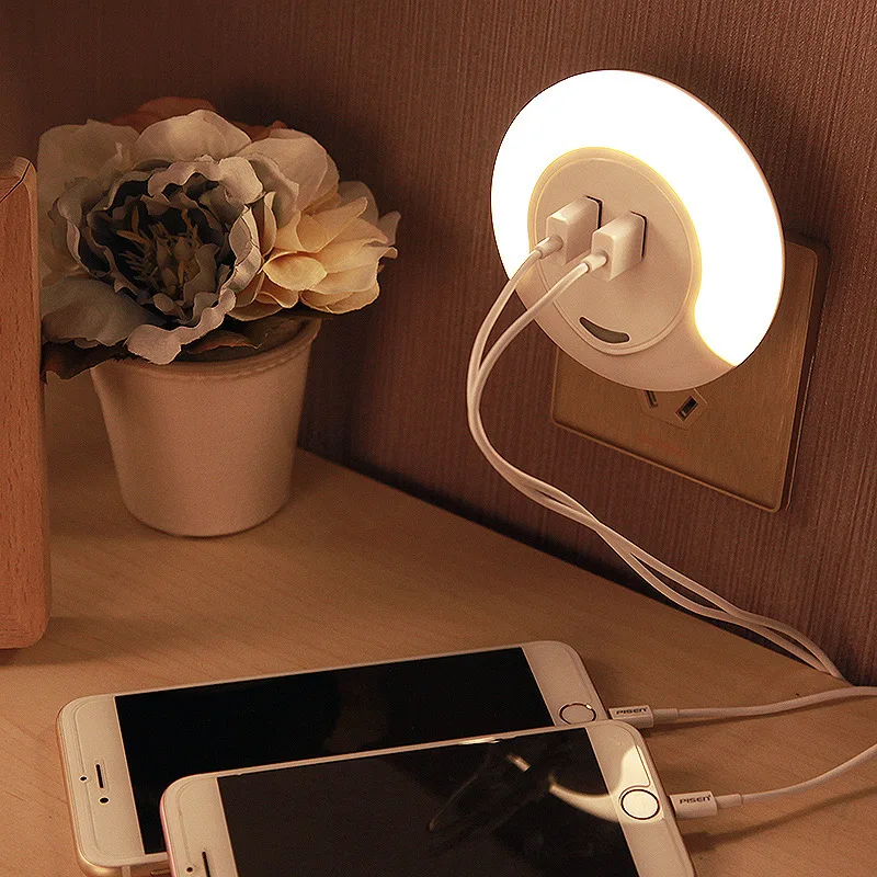 

DE.SOUL Led Small Night-light Insert Lightning Control Originality New Peculiar Night-light Usb Charger Bedside Lamp Night Light