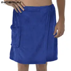 INCERUN модные Для мужчин полотенце из микрофибры Полотенца юбки однотонные мягкие спасательное термоодеяло Эластичные на талии для отдыха