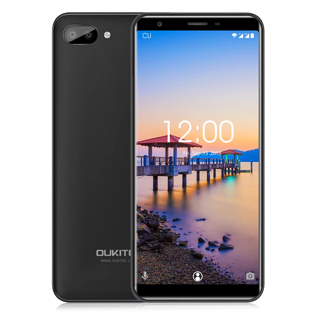 OUKITEL C11 3g смартфон 5,5 дюйма ips 2.5D ОС Android 8,1 MTK6580A 1 ГБ Оперативная память 8 GB Встроенная память 3400 mAh Трехместный камеры мобильных телефонов