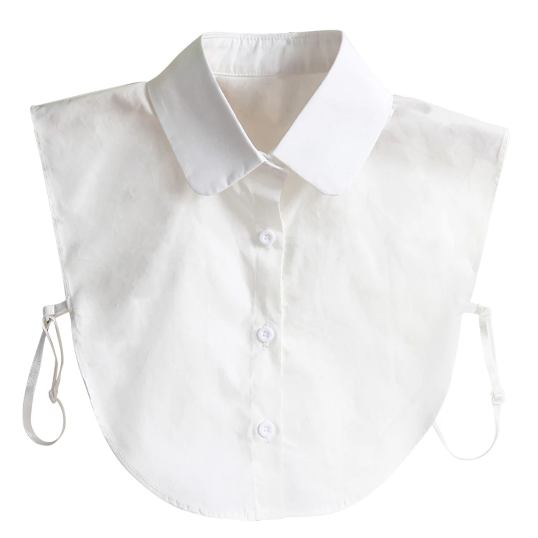 2019 новая женская одежда женская шифоновая блузка накладной воротник от рубашки белый и черный галстук съемный воротник с лацканами