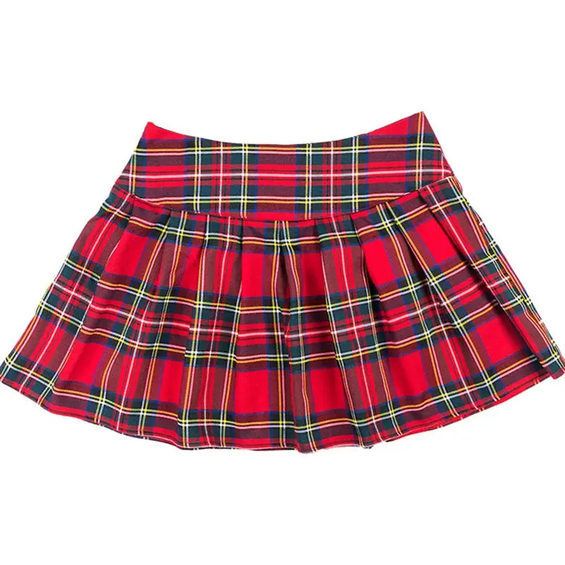 

Plaid Pleated Skirts Women Brand Gothic Harajuku Fashion Red Vintage School Casual Summer 2019 Girl Streetwear Sexy Mini Skirt