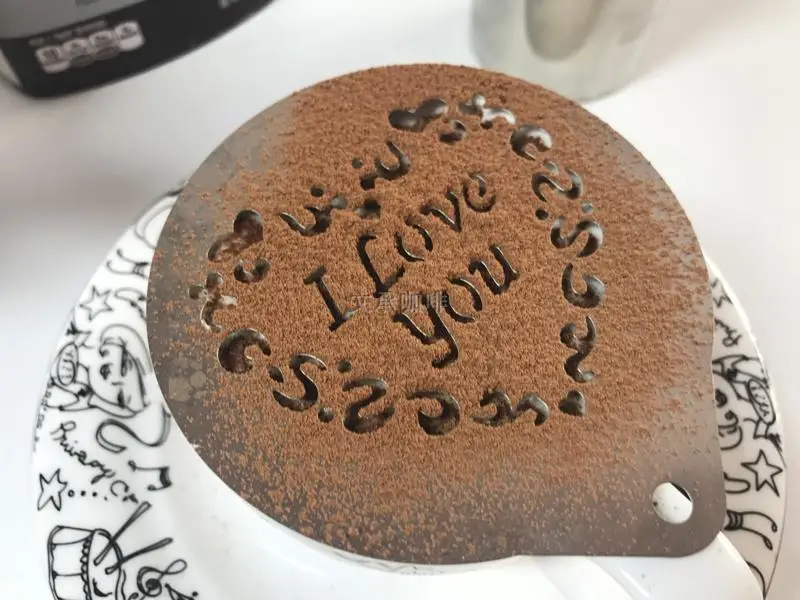 

2019 Special Offer Promotion Stainless Steel Coffee Drawing Die Cake Spray For Cocoa Powder Spreader Mold