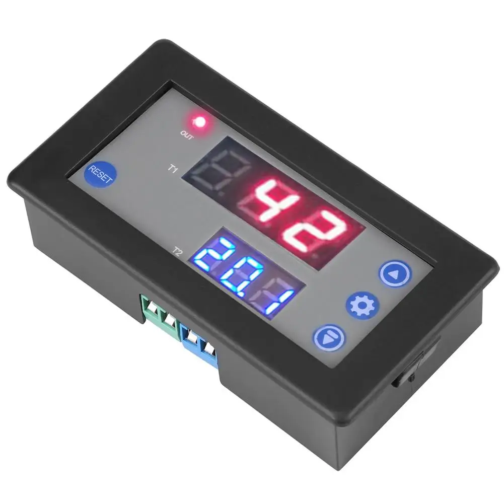 

DC 12V Timing Delay Relay Module Cycle Timer Digital LED Dual Display 10A 1500W Timer Delay Relay Cycle Timer