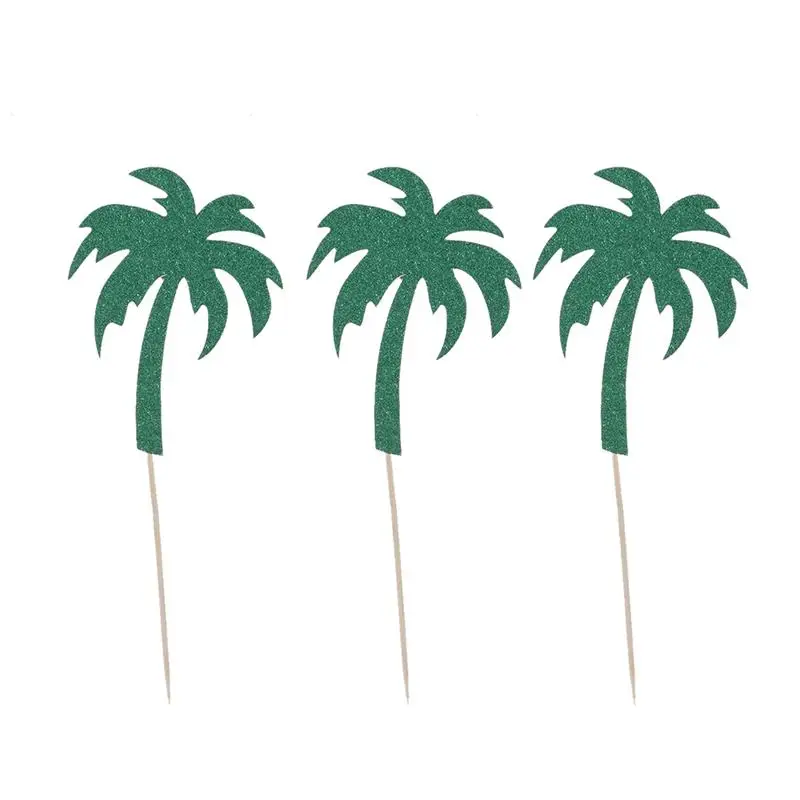 Coconut Tree Cupcake Toppers Cake DIY Reusable Decoraiton Cake Picks