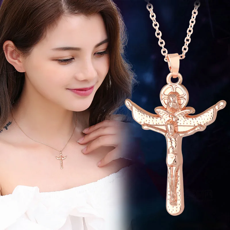 

Чакра Рэйки Druzy Jewelry покрытие сохраняющий цвет христианства для мужчин и женщин Оптовая Продажа Тип контракт крест цепочки ожерелья