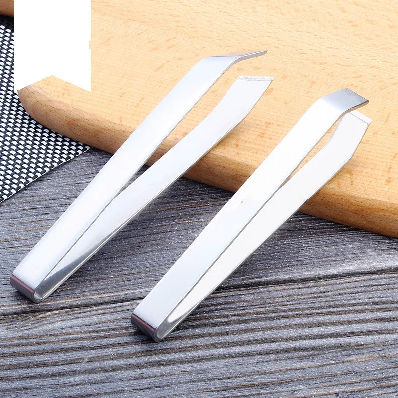 Real Stainless Steel Fish Bone Tweezers Seafood Fish Bone Remover Pliers Pig Hair Plucking Clamp Kitchen Gadgets Tools