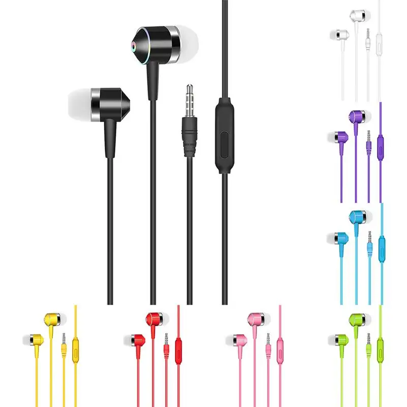 

New Wire Control Earphones With Wheat Universal In-Ear Type Plug-In Audio-Visual Mobile Phone Computer Digital For Phone tablet