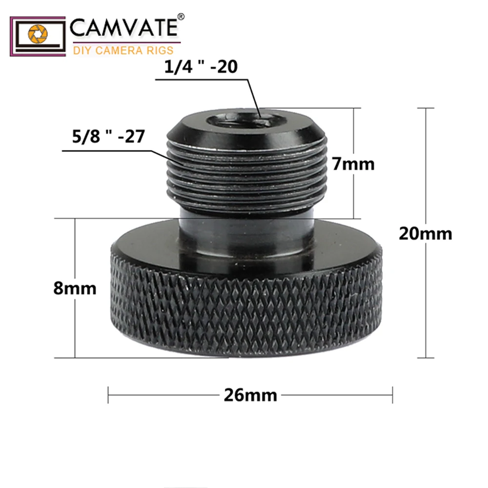 2 шт. винты для микрофона CAMVATE 1/4 20 разъемов на 5/8 27 разъемов|Аксессуары фотостудии|