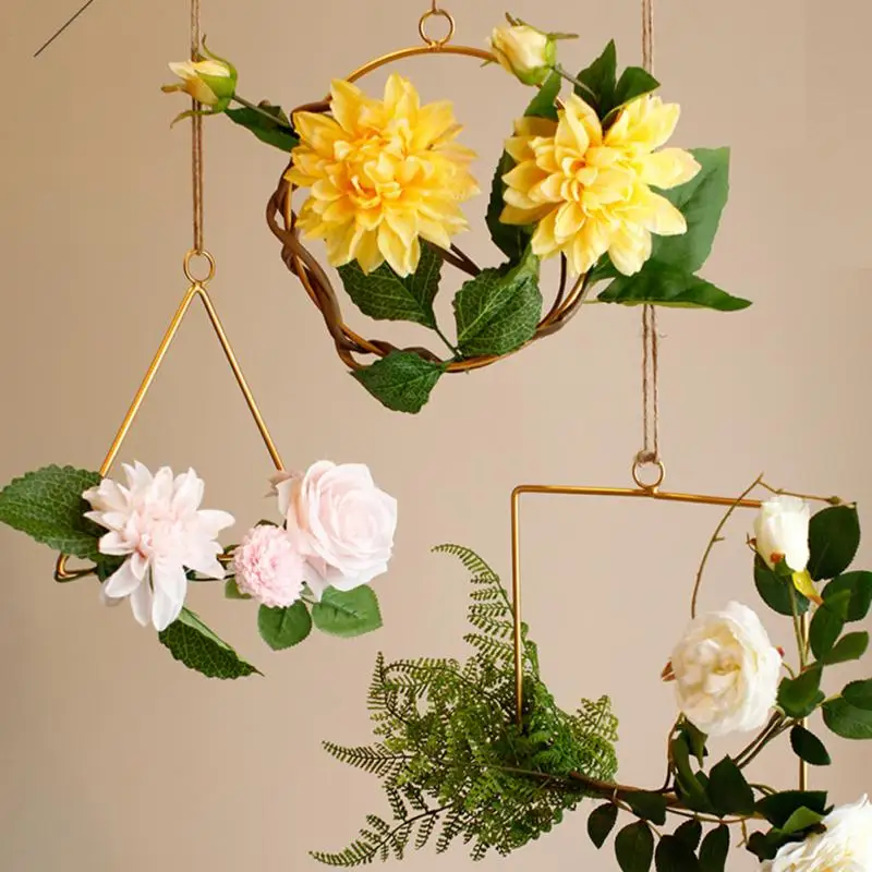 

Gold Flowers Wall Hangings Home Decoration Nordic style Wall Decoration Living Room Wall Ornament Decorative Hanging Ornaments