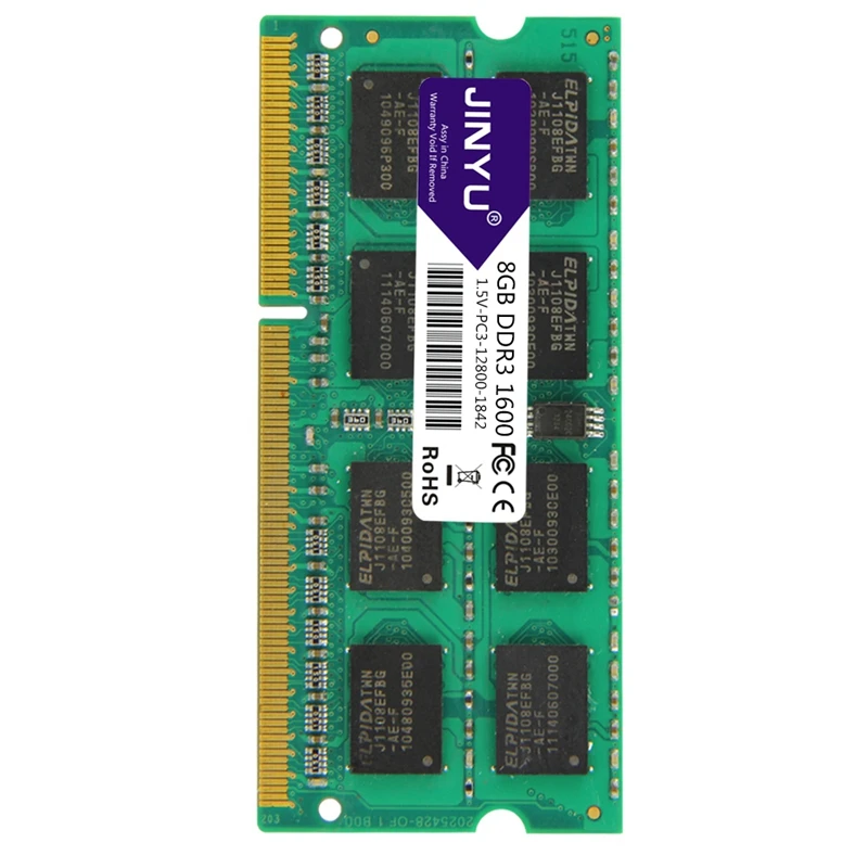 JINYU DDR3 8G 1 5 V 204 Pin RAM память для ноутбука 1600MHz|Оперативная память| |