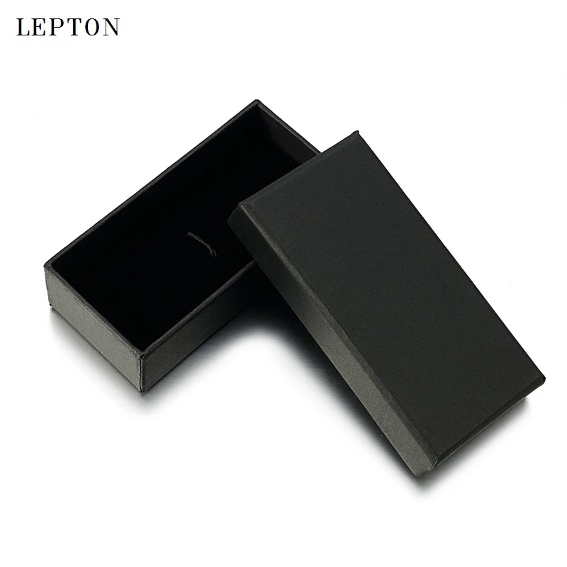 Lepton Black Paper Tie Clips Boxes 15 PCS/Lots High Quality Black matte paper Jewelry Boxes Tie Bar Carrying Case wholesale