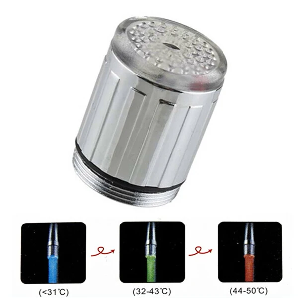 

c Novelty Temperature Sensor 3 Colors Changing RGB LED Light Water Faucet Tap