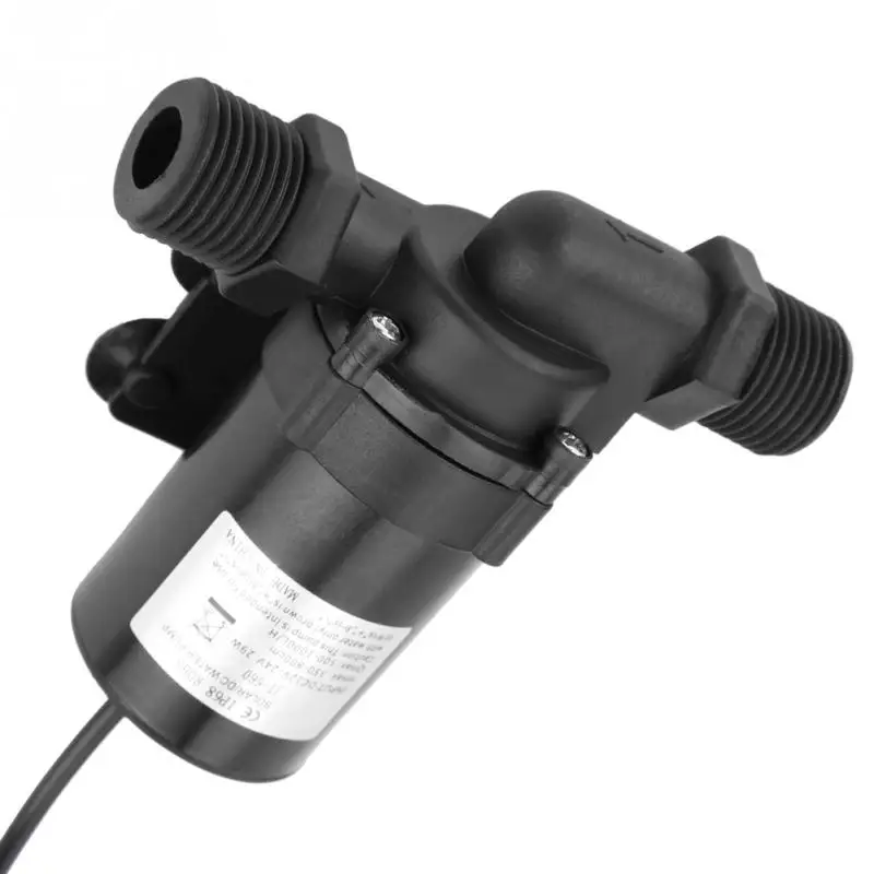 Мини DC безщеточный Водяной насос для солнечного водонагревателя 24V 500 1000L/ч