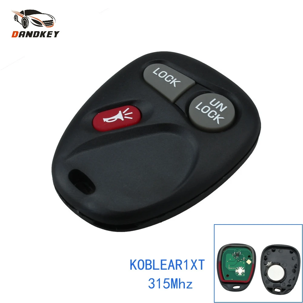 Dandkey 3 кнопки KOBLEAR1XT 315Mhz Fob для Chevrolet Silverado Suburban Tahoe Yukon GMC Keyless Entry Smart Remote Car Key |