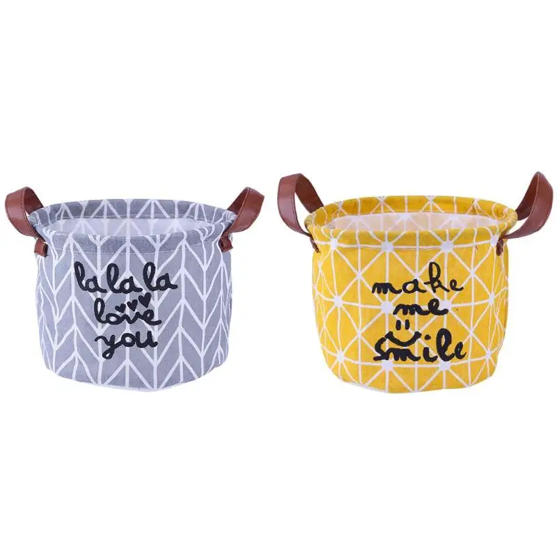 

1PC Cotton Linen Desktop Storage Basket Sundries Storage Box Underwear Cosmetic Organizer Jewelry Stationery Container