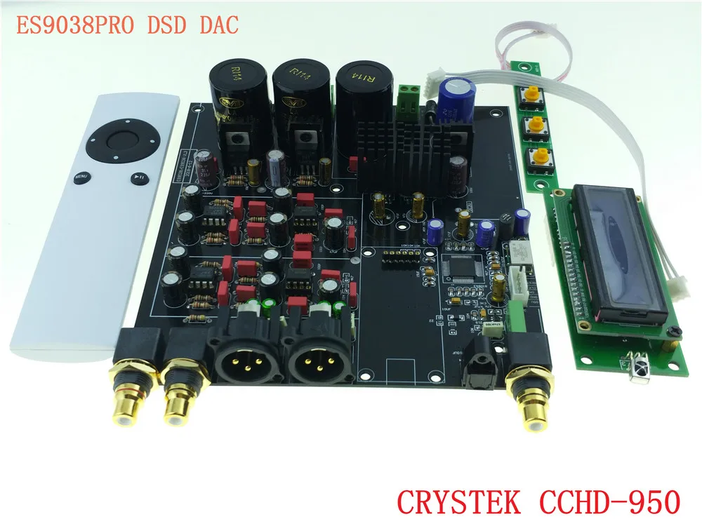 ES9038 ES9038PRO HIFI аудио DAC декодер собранная плата+ Обновление до CRYSTEK CCHD-950+ пульт дистанционного управления