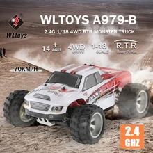 WLtoys 1/18 RTR гоночный автомобиль A979-B 2,4 ГГц 4WD 70 км/ч высокоскоростная ударная электрическая большая Педальная накладка с большой емкостью батареи