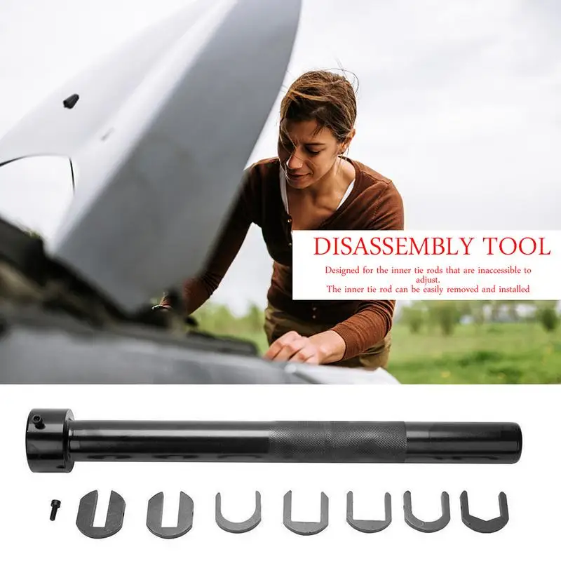 

Universal Steering Wheel Removal Tool Universal Inner Tie Rod End Installer Remover Tool Set Adjuster 1/2" Rachet Hole