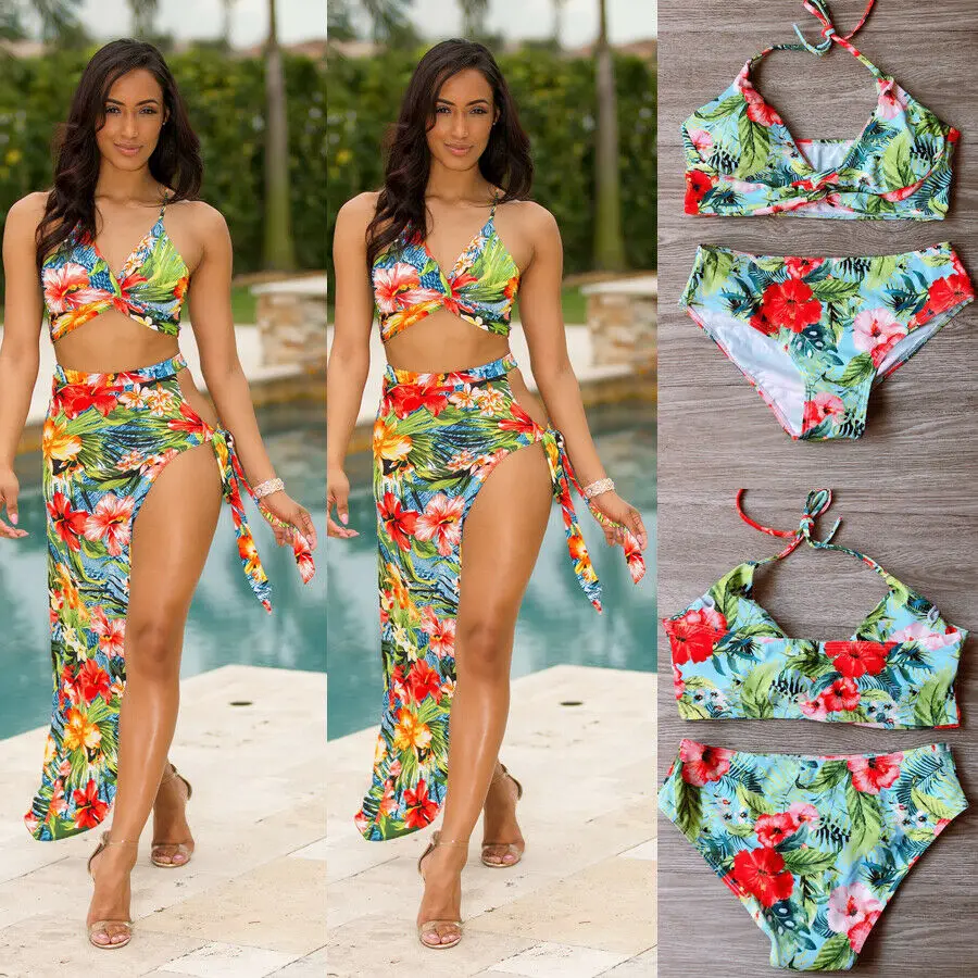 

Push Up Floral Bikini Women 2017 Swimsuit Print Bikini Set Bathing Suit Swimwear Swimming Suit maillot de bain