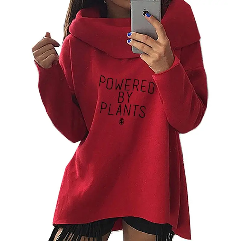 2019 جديد الأزياء مدعوم من النباتات طباعة قمم البلوز نساء هوديس النساء النباتي عارضة طباعة القطن لطيف زائد حجم