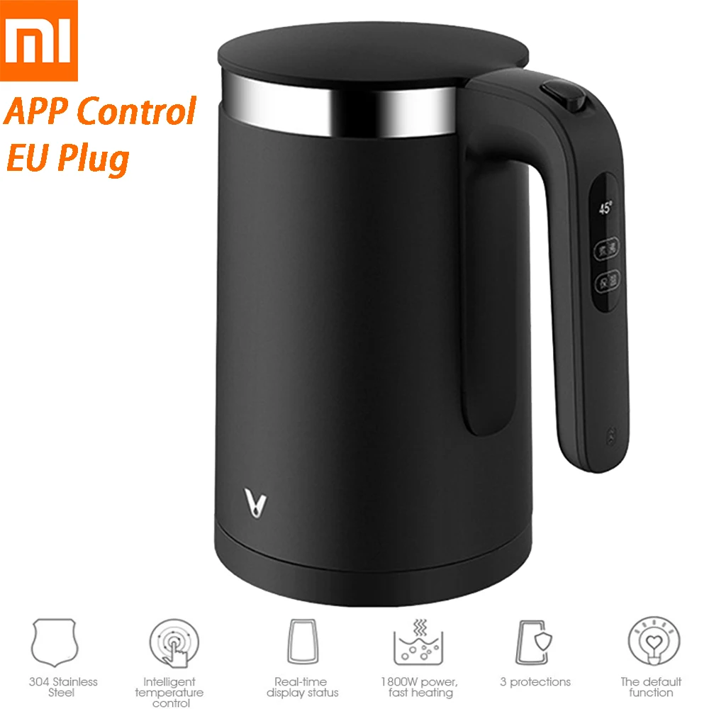 Электрический чайник VIOMI Pro, 1800 л, Вт, умный, постоянная температура, 5 мин, быстрое кипячение, OLED, чайник для воды, управление с помощью приложения, бытовой