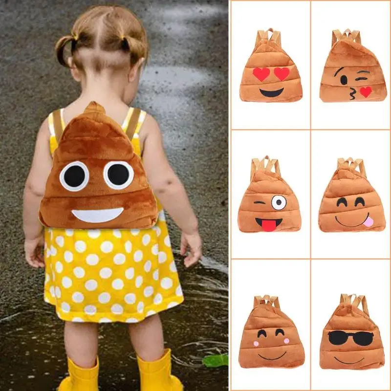 

Fashion Cute Kids Face Expression Soft Plush Mini Backpacks Kindergarten Toy Child Bags Teenage Girls Lovely Small Schoolbag