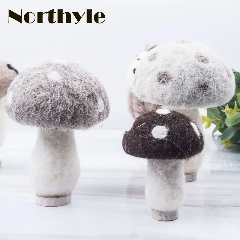 mini three wool mushroom miniature home decoration accessories fairy garden miniatures christmas decoration figurine gift mini three wool mushroom miniature home decoration accessories fairy garden miniatures christmas decoration figurine gift