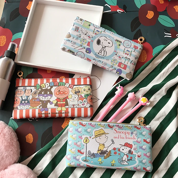 

1 Pcs Hot Sale Lovely Cartoon Anpanman Rogue Dog Pencil Case Pen Pouch Storage Bag Office Stationery Case School Office Supplies