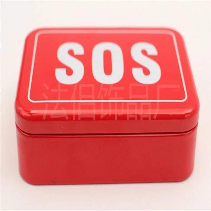 

SOS Tin Medicine Pill Storage Box Case Lid Container for Survival Gear Kits Set First Aid Pill Box First-aid kit Emergency Case