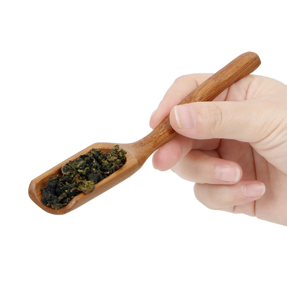 

Natural Bamboo Tea Scoop Spoon for Tea Honey Sauce Suger Coffee Tea Leaves Chooser Holder Delicate Retro Style