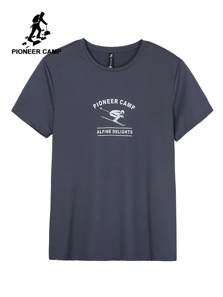 بايونير مخيم الصيف الرجال سريعة الجافة القمصان الغولف الرياضة تشغيل التزلج عارضة المطبوعة الملابس اللياقة البدنية شبكة قصيرة الأكمام ل الذ...