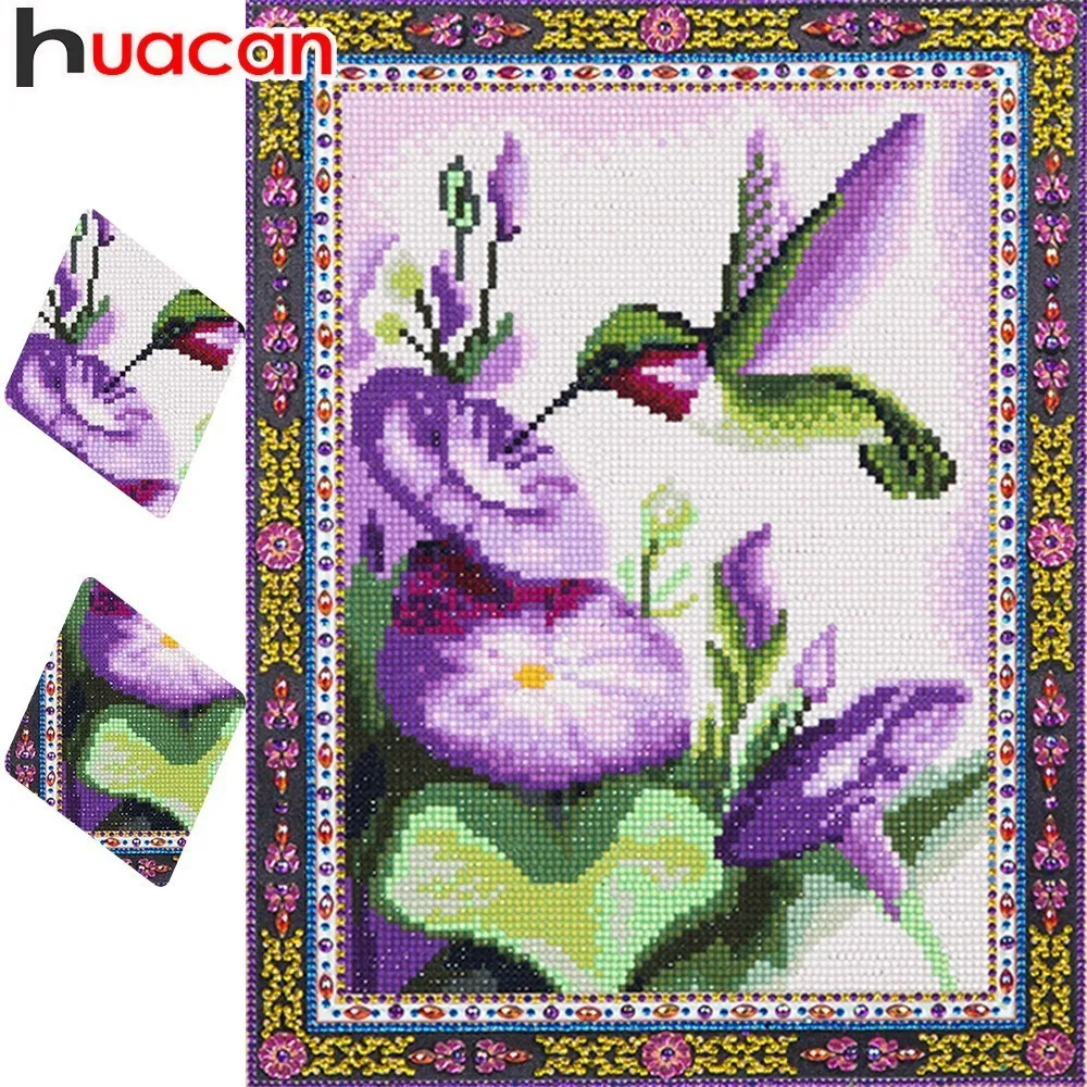 

Huacan Special Shaped Diamond Embroidery Sale Full Round Drill Diamond Painting Flowers DIY Mosaic Picture Of Rhinestones 30x40